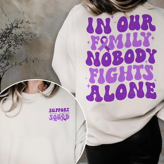 Pancreatic Cancer Family No One Fights Alone Awareness Gift T-Shirt Pancreatic Cancer Family No One Fights Alone Awareness Gift T-Shirt