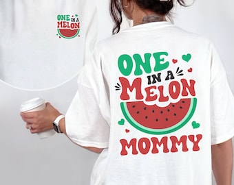 One In A Melon Mommy Shirt, Custom Watermelon Family Outfit, First Birthday Shirt, Watermelon 1st Birthday Shirt, Family Matching Tee