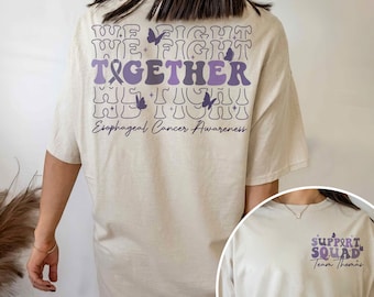 Esophageal Cancer Shirt, Stomach Cancer Shirt, We Fight Together, Periwinkle Ribbon Shirt, Cancer Support Shirt, Cancer Warrior Shirt