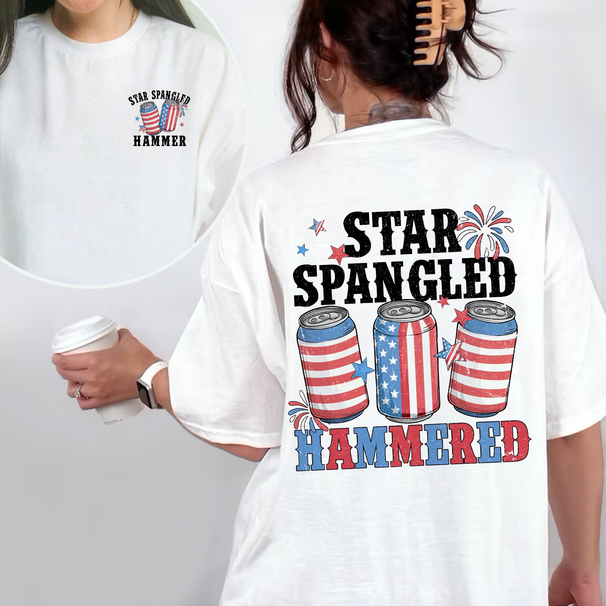 Funny 4th Of July Shirt - Star Spangled Hammered T-Shirt Funny 4th Of July Shirt - Star Spangled Hammered T-Shirt