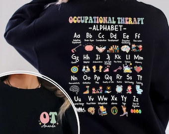 Occupational Therapy Alphabet Shirt, Custom OT Shirt, ABC Shirt For Occupational Therapist, Therapist T-shirt, OTA Shirt, Back To School Tee