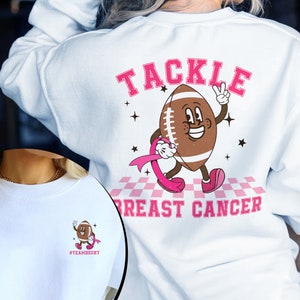 Tackle Breast Cancer Shirt, Cancer Football Shirt, Pink Ribbon, Cancer Awareness Shirt, Cancer Support Squad, Warrior Shirt, Fighter Gift