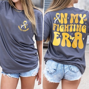 In My Fighting Era, Custom Spina Bifida Awareness Shirt, Yellow Ribbon Shirt, Spina Bifida Warrior Shirt, Family Support Matching Shirt