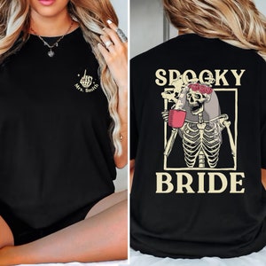 Custom Halloween Bride Shirt, Halloween Skeleton Bride, Future Mrs Shirt, Bride To Be Shirt, Bridal Party Gift, Halloween Engagement Gift