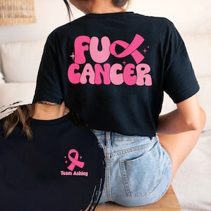 F Cancer Shirt, Breast Cancer Shirt, Cancer Awareness Shirt, Pink Ribbon Tshirt, Personalized Gift For Cancer Warrior, Warrior Shirt
