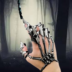 Vintage Punk Skull Finger Ring Dragon Claw Knuckle Armor - Temu