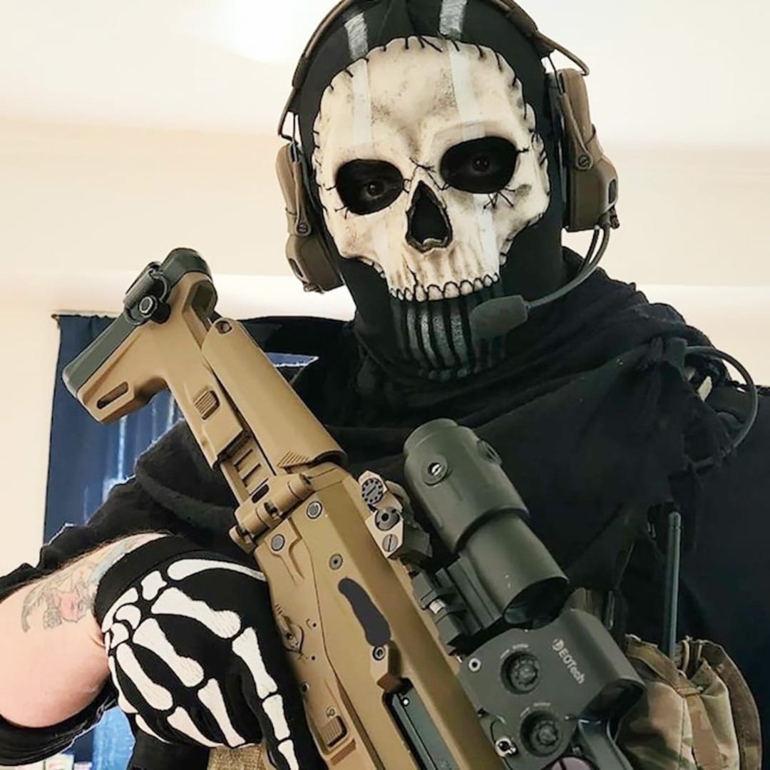 MW2 Ghost Mask Skull Latex Mask Cosplay COD Horror Face Props Etsy
