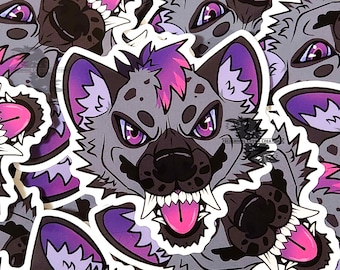 Pegatina de hiena punk