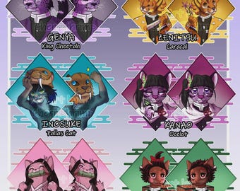 Amuletos felinos de Demon Slayers