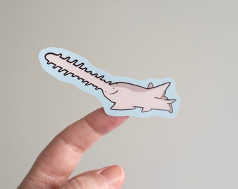 Low Poly Sawfish Waterproof Glossy Vinyl Sticker