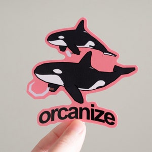 Orcanize Low Poly Orca Whale Water and Scratch Resistant Vinyl Sticker