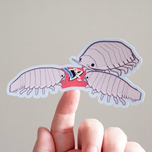 Giant Isopod Chip Picnic Glossy Vinyl Water and Scratch Resistant Sticker