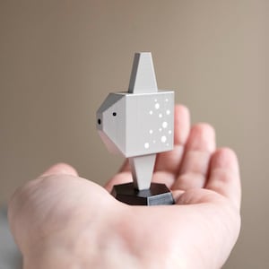Mola Mola Figurine Low Poly Ocean Sunfish Mini Figure 3D Printed