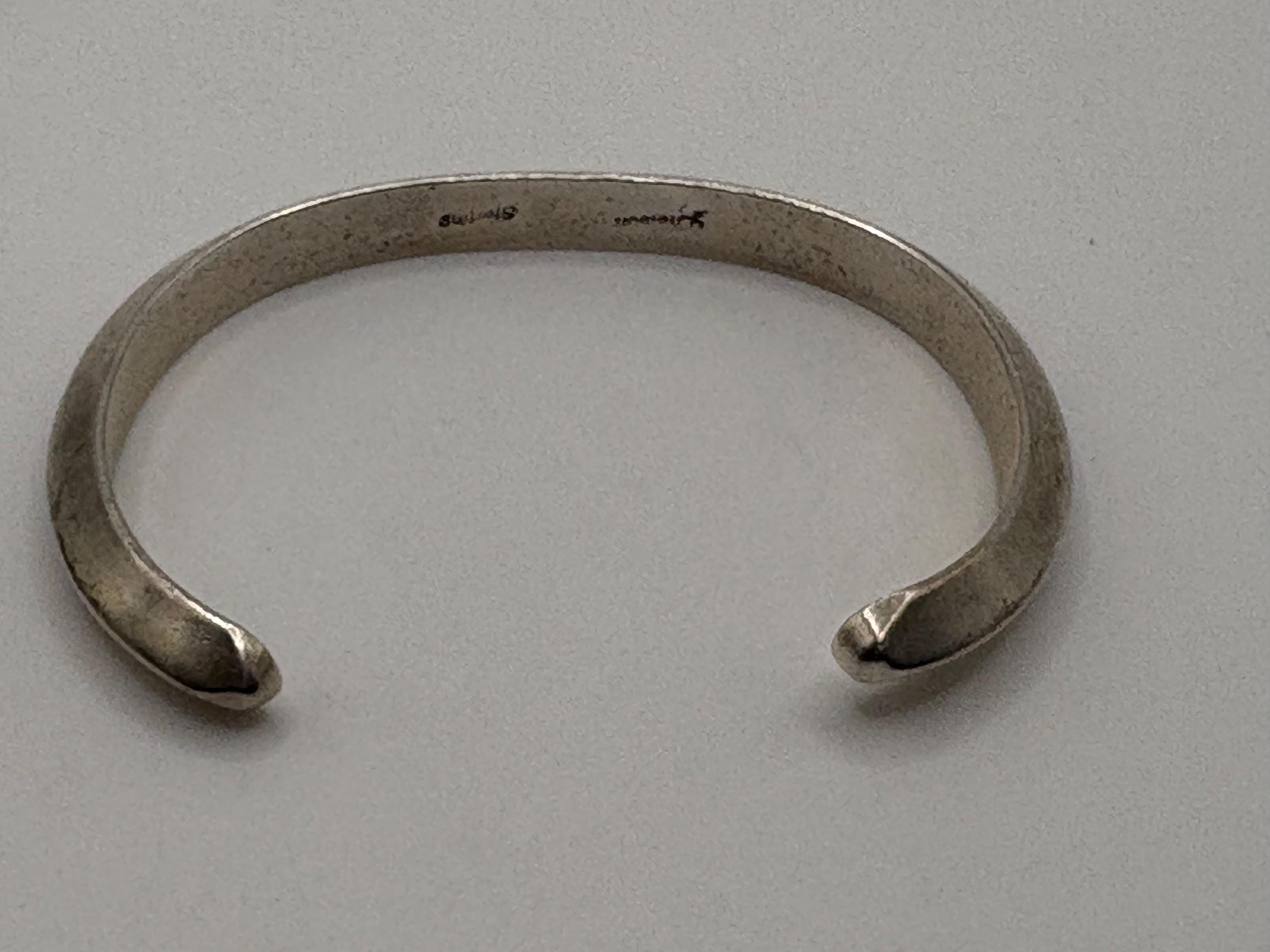 Vintage Triangulated/triangle Navajo Solid Sterling Silver