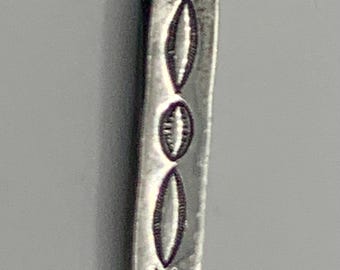 Tie Clips Sterling Silver Southwestern, Navajo, Hand Stamped