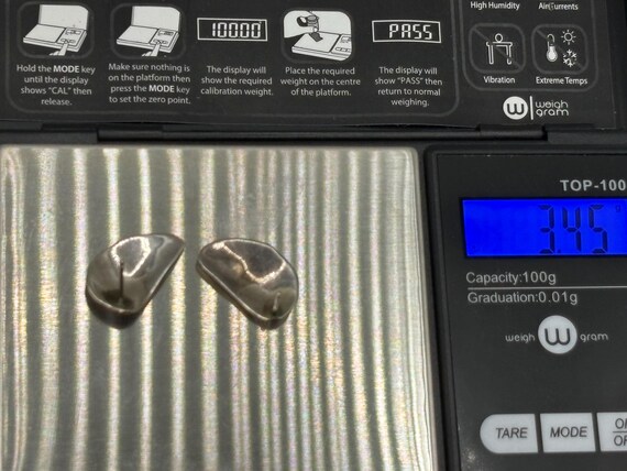 Handmade Sterling silver shell shape earrings, so… - image 6