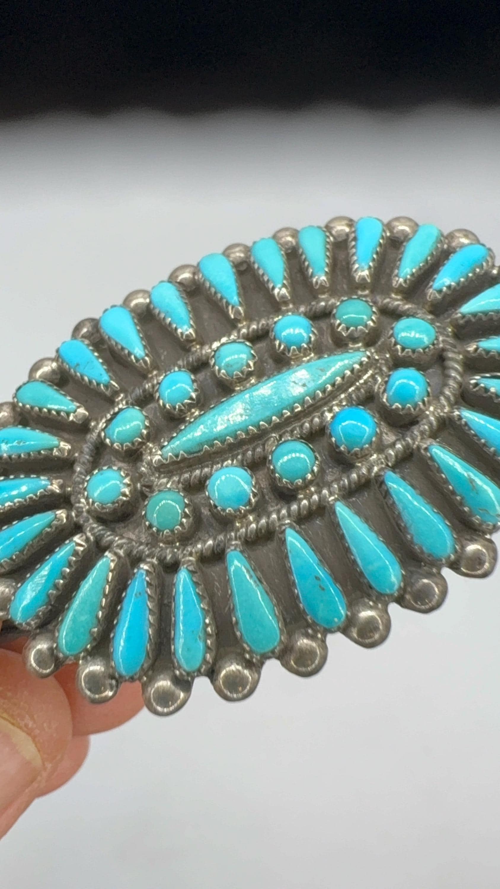 Zuni Turquoise Cluster Bolo Tie, J. Wallace Signed Sterling Silver - Etsy