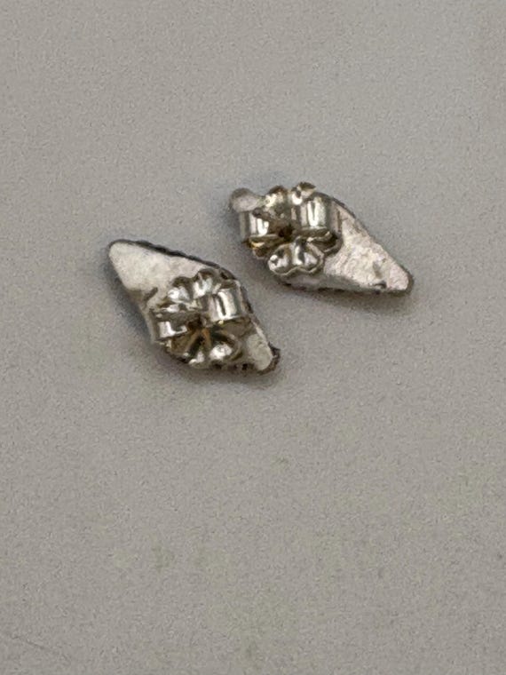 Handmade vintage turquoise inlay zuni post stud e… - image 6