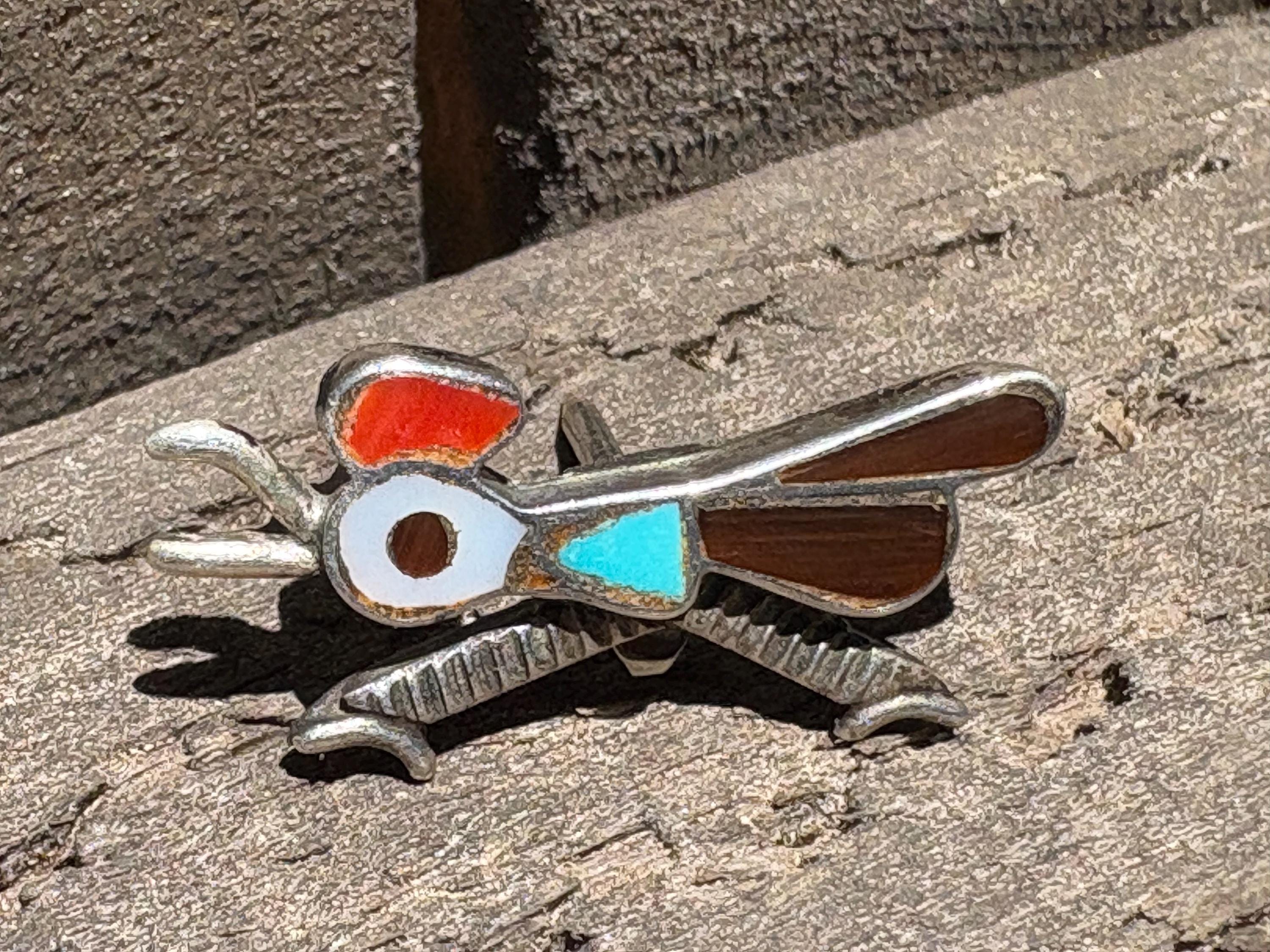Zuni roadrunner pin - Etsy 日本