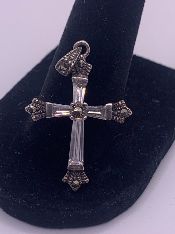 Vintage sterling silver cross necklaces, Lot of - image 5
