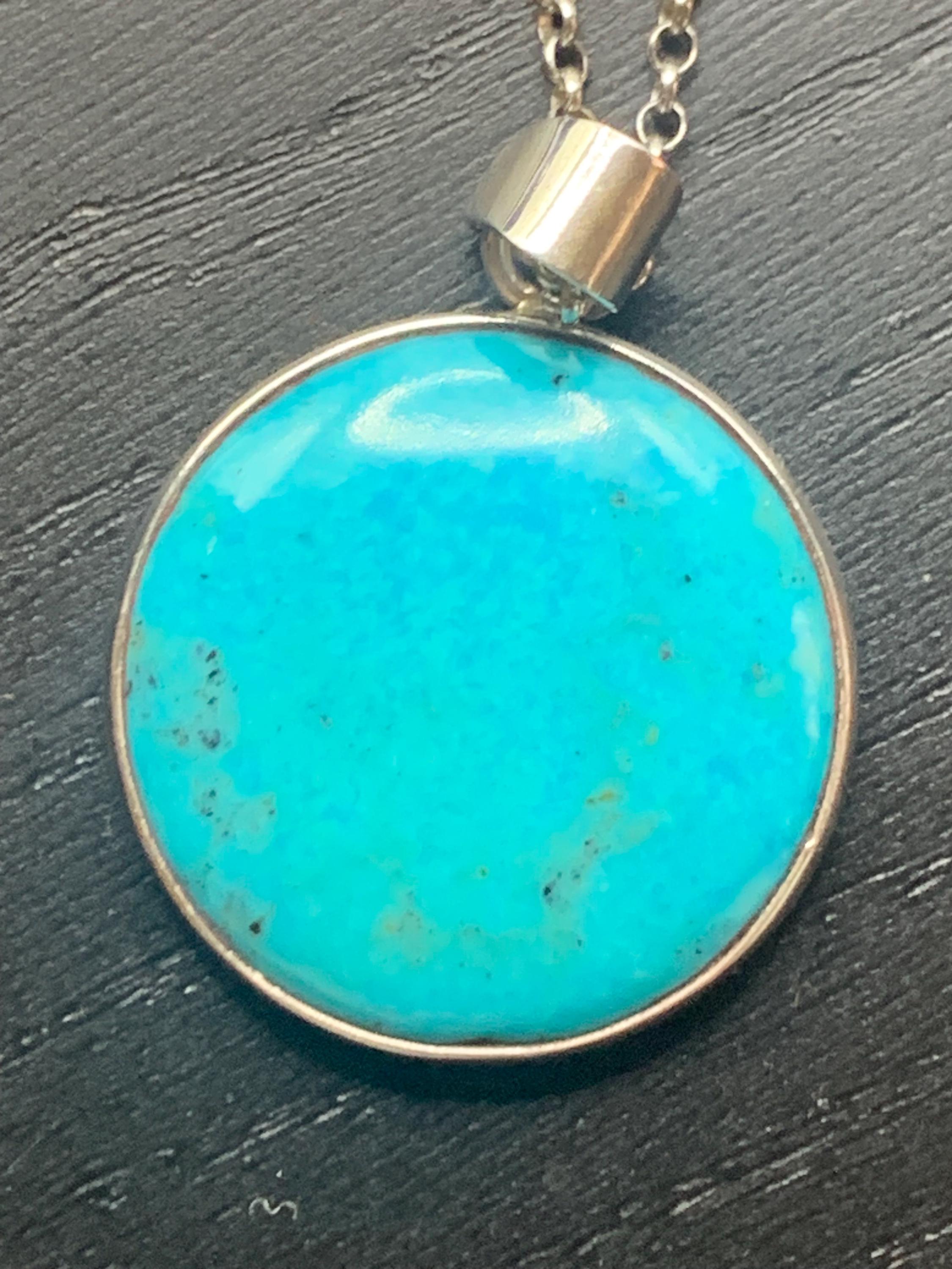 Craig Agoodie Handmade Native American Turquoise Pendant With 