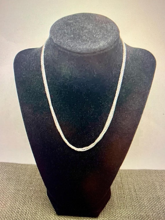 Sterling silver multichain necklace, 15 inch