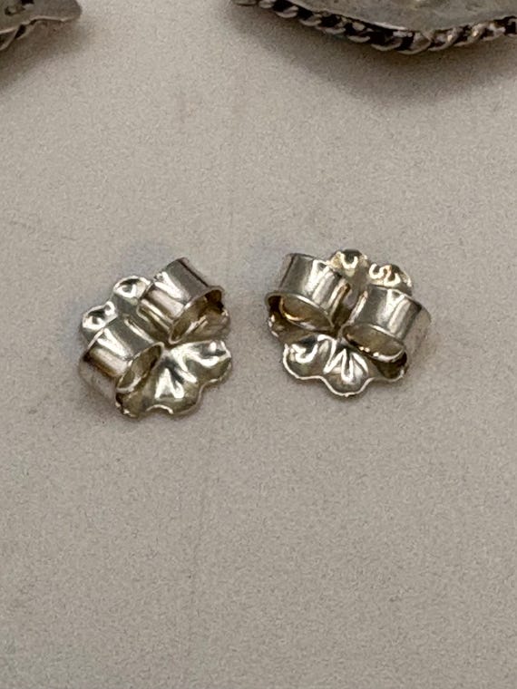 Handmade vintage turquoise inlay zuni post stud e… - image 4