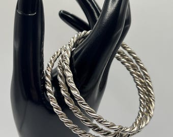 Hear the jangle and feel sexy!  Handmade vintage sterling silver bangle bracelet(s)