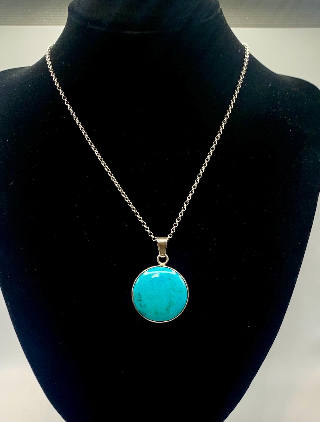 Craig Agoodie Handmade Native American Turquoise Pendant With 