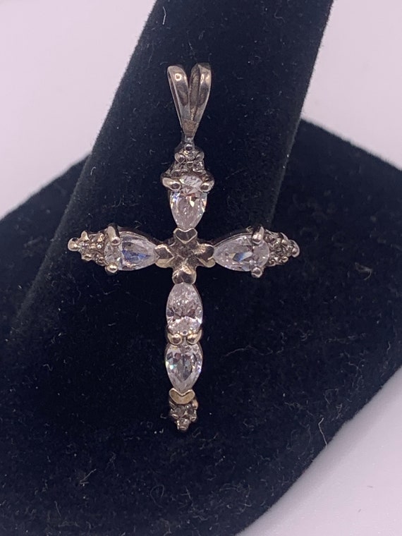 Vintage sterling silver cross necklaces, Lot of - image 6