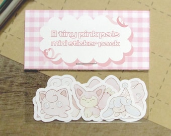 Paquete de pegatinas de vinilo Pink Pals