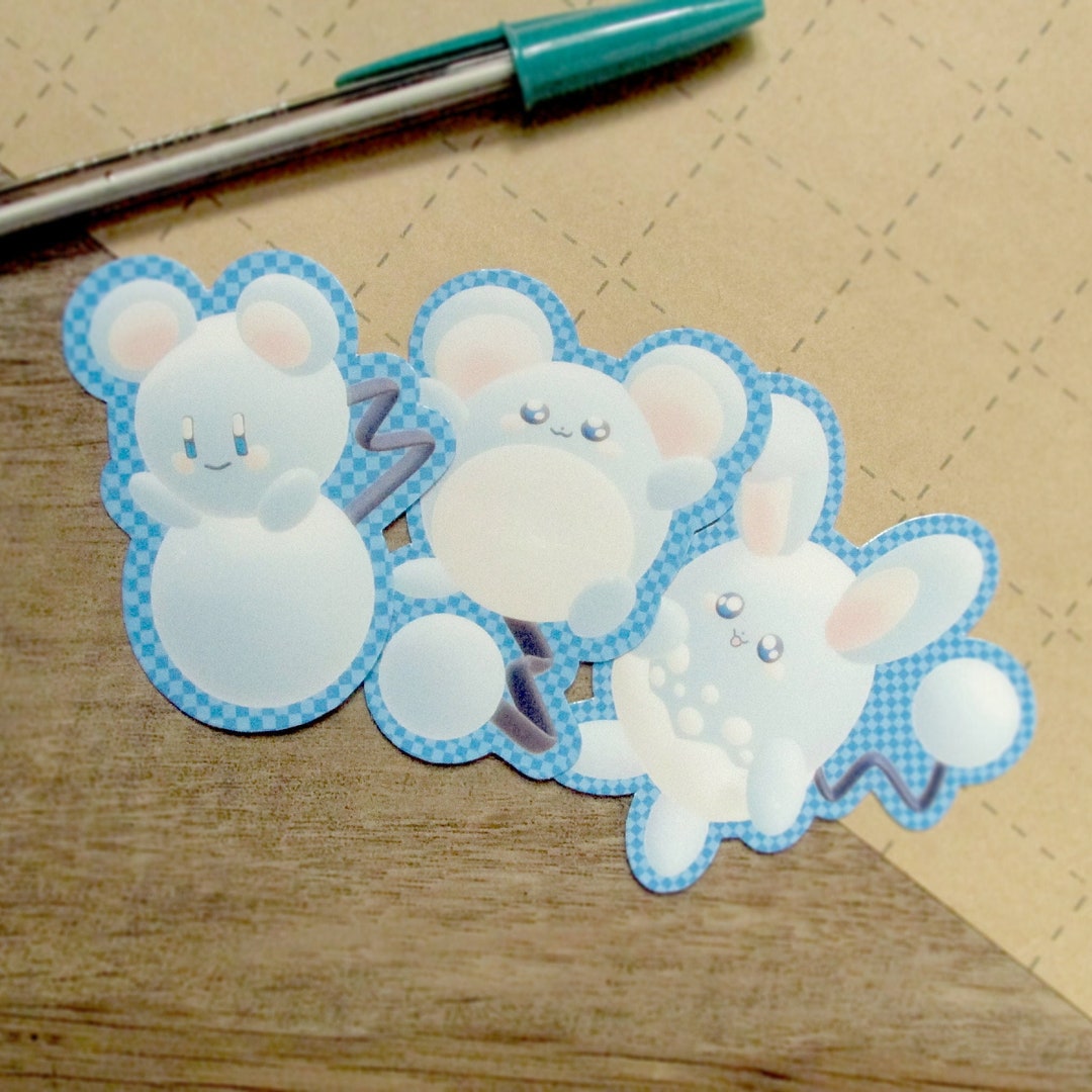 Blue Mouse Vinyl Stickers - Etsy