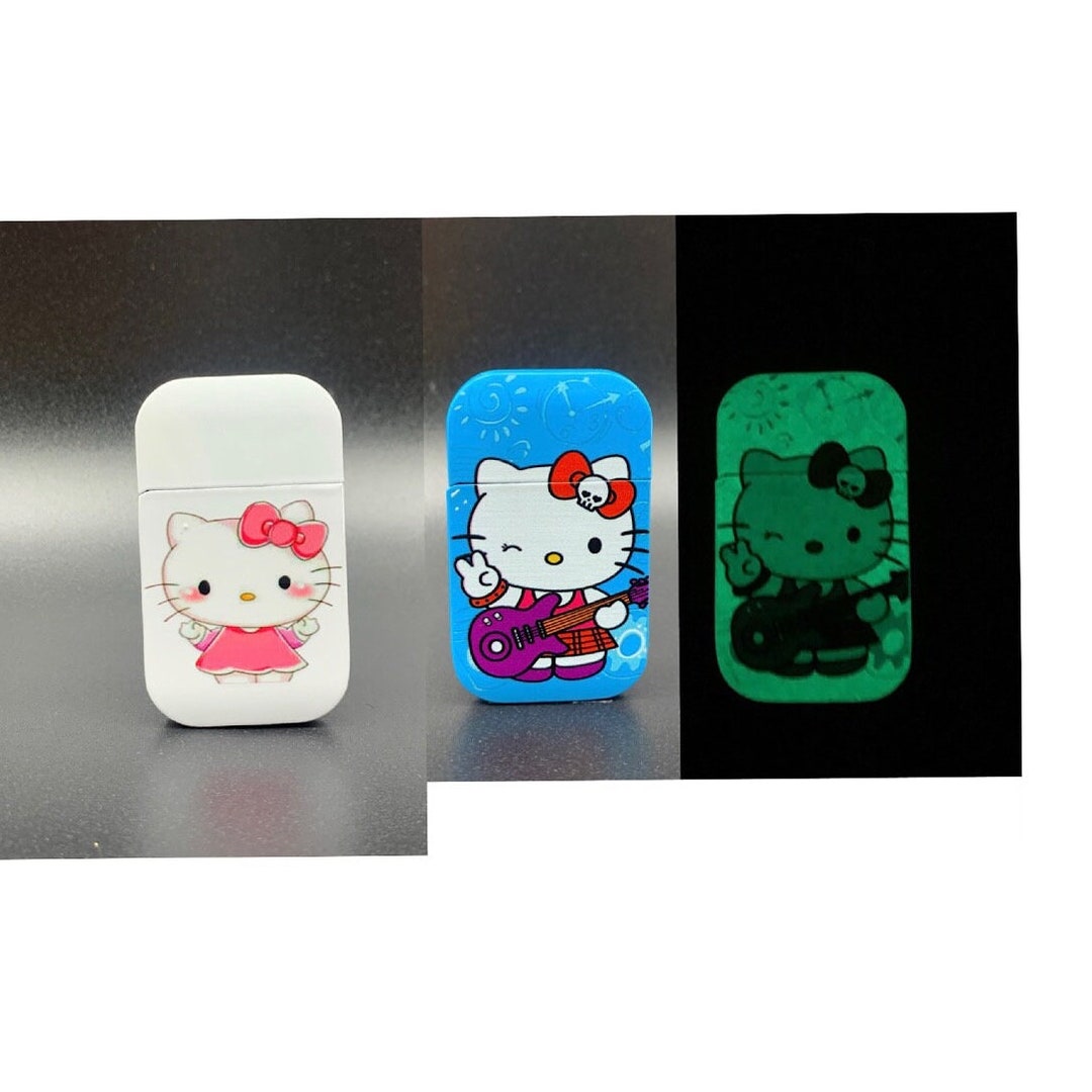 Hello Kitty Lighter Hello Kitty Lighter White Blue Glow in Etsy