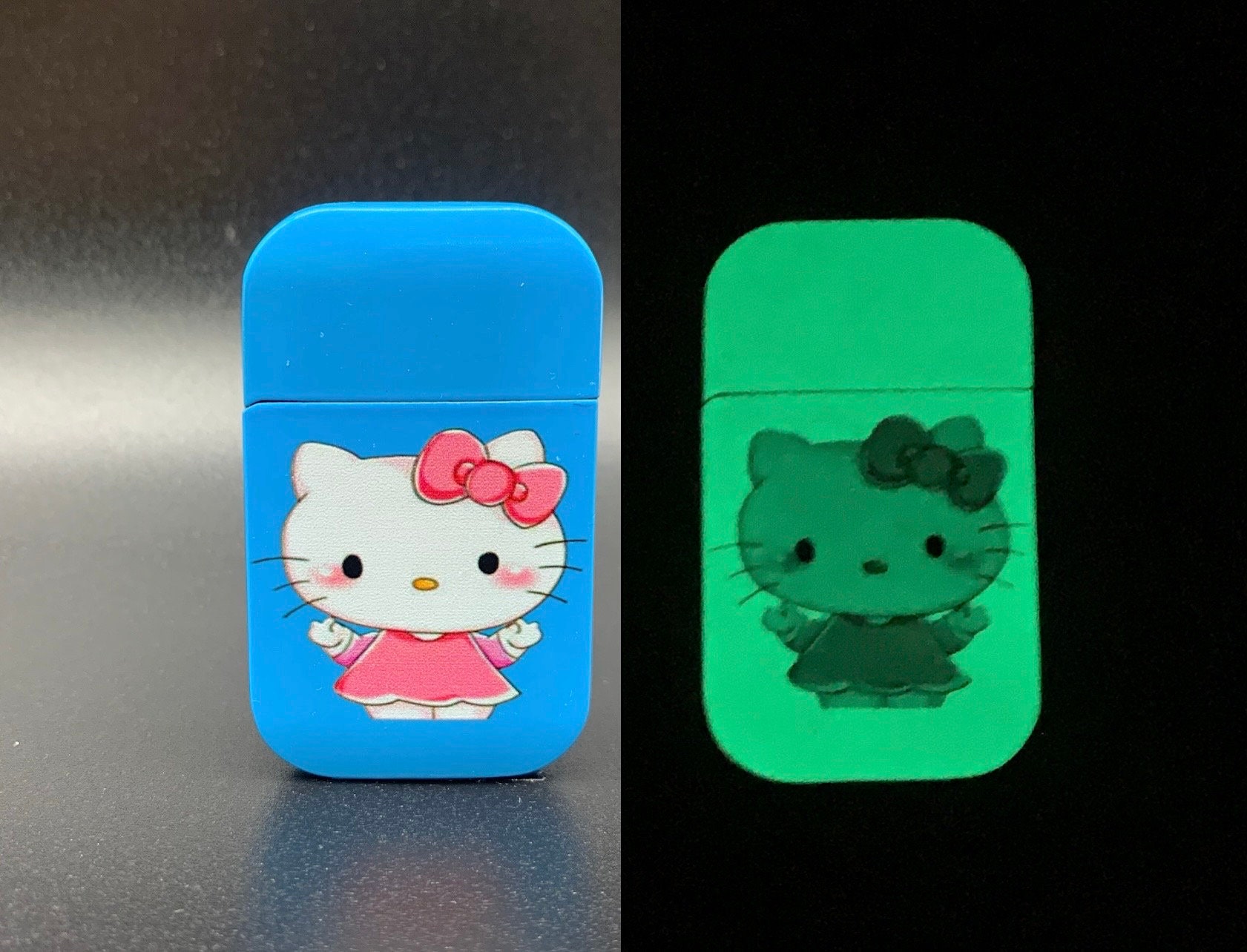 Hello Kitty Lighter Hello Kitty Lighter White Blue Glow in Etsy