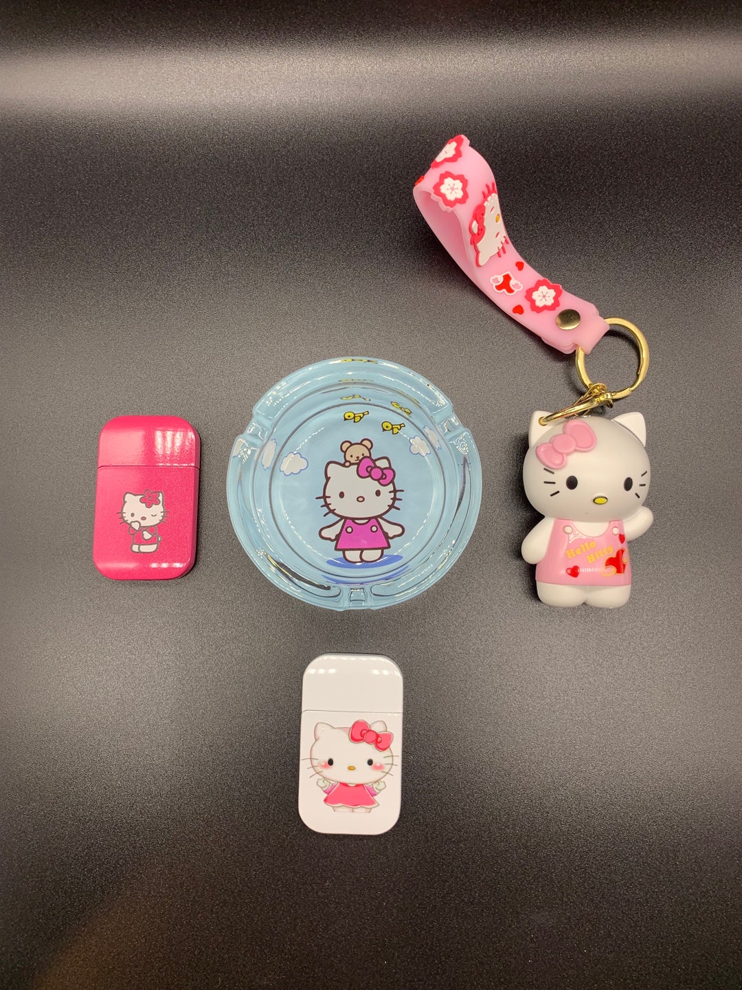Hello Kitty Lighter Ashtray Hello Kitty Figure Torch Lighter Etsy