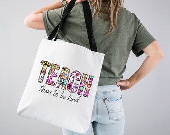 Tote bag with inspirational saying for teachers end of the year gift ideas for teachers canvas tote bag for educators thank you gift ideas