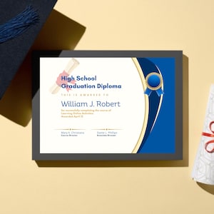 Custom Graduation Diploma Frame| Graduate Certificate| High School Award Certificates Holder| High School Certificate| Graduation Diploma
