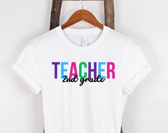 Teacher T-shirt for 2nd Grade Teacher Gift for Teacher Appreciation Gift for Employee Gift for School Teacher 2nd Grade T-Shirt gift for her