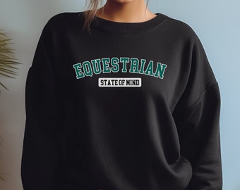 Sweat équitation pour amoureux des animaux, cadeau sweat-shirt propriétaire de cheval, cadeau cavalière fille, cadeau d'anniversaire fille, état d'esprit équestre