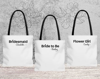 Custom Bridesmaids Gifts Bridal Party Personalized Tote Bags Bridesmaid Gifts Hen Party Gifts Bridal Squad Gifts Wedding Gifts Bridal Party