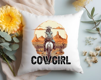 Cowgirl Kissen Geschenk für Tochter Geschenk für Pferdeliebhaber Cowgirl Schlafzimmer Dekor Pferdebesitzer Geschenk Western Style Kissen Cowgirl Dekor Reiten