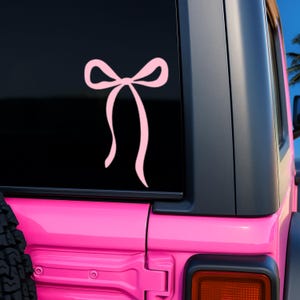 Coquette Bow Vinyl Decal, Cute Car Decal, Coquette Bow Sticker, Girly Decal, Trendy Car Decal, Preppy Car Decal, Coquette Aesthetic Decal
