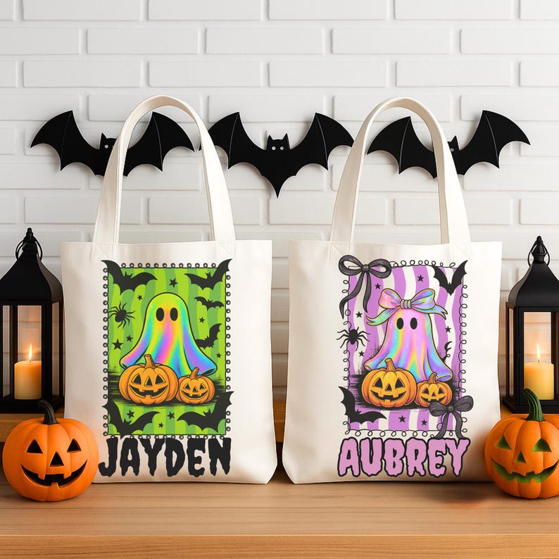 Halloween Ghost Tote Bags