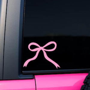 Coquette Bow Vinyl Decal, Cute Car Decal, Coquette Bow Sticker, Girly Decal, Trendy Car Decal, Preppy Car Decal, Coquette Aesthetic Decal