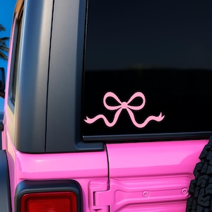 Coquette Bow Vinyl Decal, Cute Car Decal, Coquette Bow Sticker, Girly Decal, Trendy Car Decal, Preppy Car Decal, Coquette Aesthetic Decal