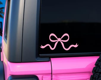 Sticker noeud coquette, Sticker voiture mignonne, Sticker noeud coquette, Sticker girly, Sticker voiture tendance, Sticker voiture BCBG, Sticker esthétique coquette