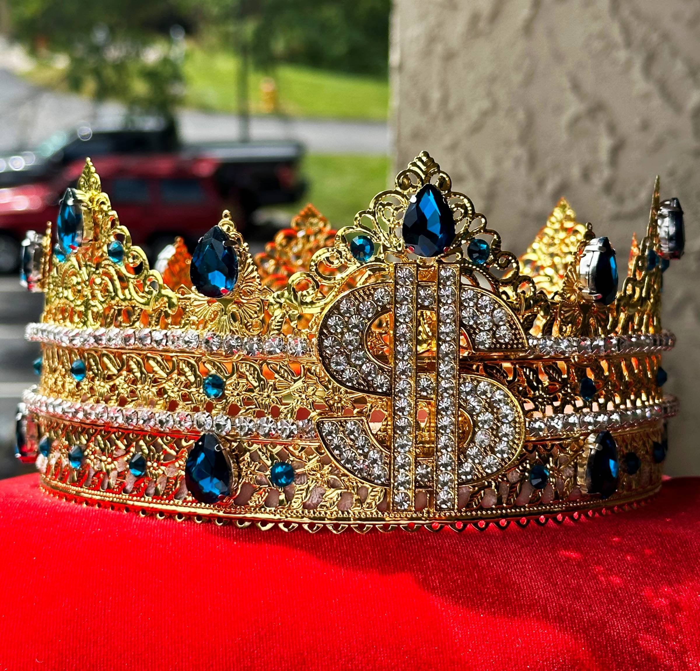 Medieval Renaissance Baroque Royal Jeweled Crown Amazon.com: SWEETV Fleur-de-lis King Crown for Men, Royal  main image 3