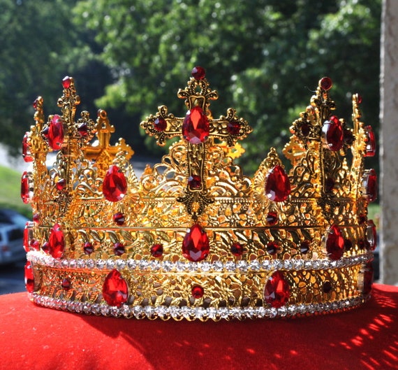 Big Cross King Crown Male Crown Men s Crown Crowns and Tiaras