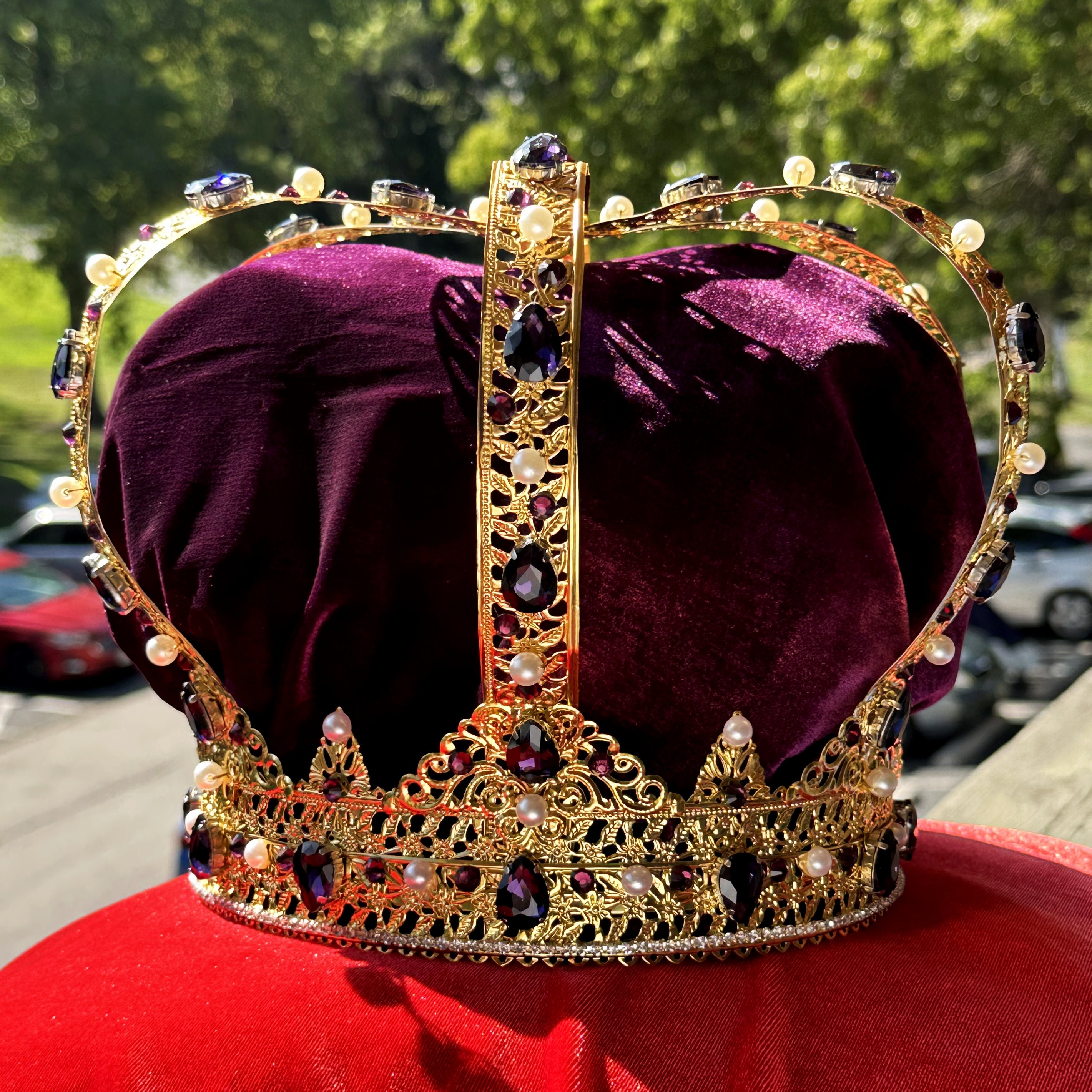 ROYAL Purple King Crown, Male Crown, Men's Crown, Crowns and Tiaras, Gold,  Medieval, Head Accessories, Custom Crown,baroque Crown, Crown 