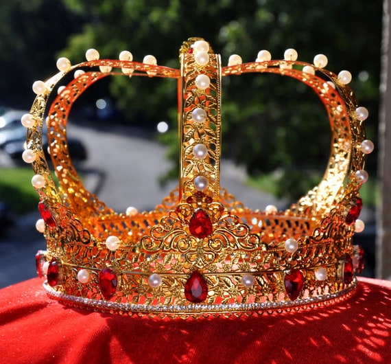 ROYAL King Crown, Male Crown, Men's Crown, Crowns and Tiaras, Gold